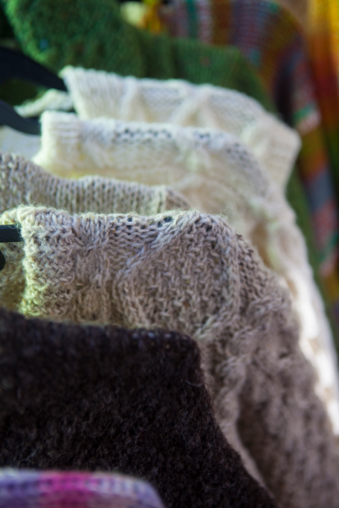 Fran Ryan, knitter with Design Bank, Miltown Malbay, County Clare